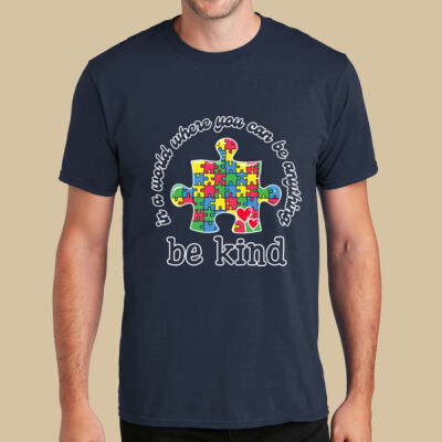 Adult - Be Kind Puzzle Piece T-Shirt - Autism Awareness Thumbnail