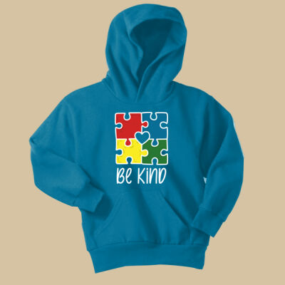 Youth - Be Kind Puzzle Hoodie - Autism Awareness Thumbnail
