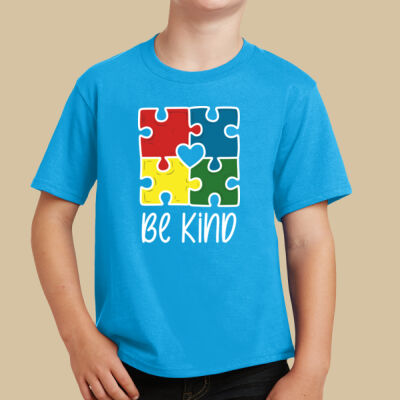 Youth - Be Kind Puzzle T-Shirt - Autism Awareness Thumbnail