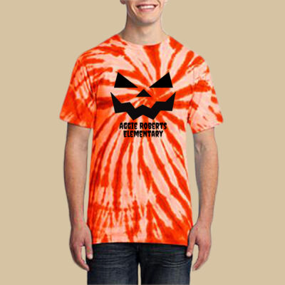 Adult Tie-Dye T-Shirt - Fall Holidays - Jack O' Lantern Thumbnail
