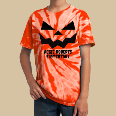 Youth Tie-Dye T-Shirt - Fall Holidays - Jack O' Lantern Thumbnail