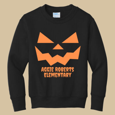 Youth Crewneck - Fall Holidays - Jack O' Lantern - Orange Thumbnail