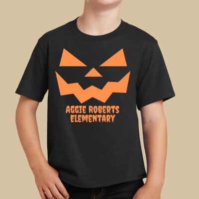 Youth T-Shirt - Fall Holidays - Jack O' Lantern - Orange Thumbnail