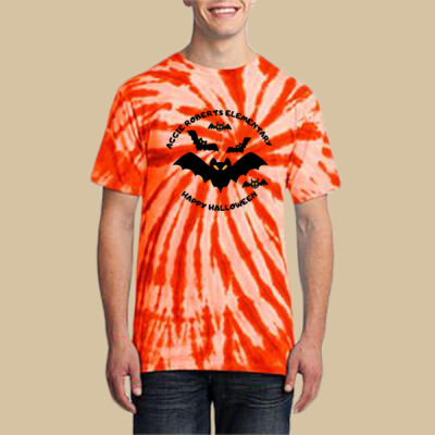 Adult Tie-Dye T-Shirt - Fall Holidays - Bats Thumbnail