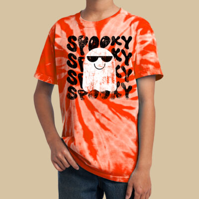 Youth Tie-Dye T-Shirt - Fall Holidays - Ghost Thumbnail