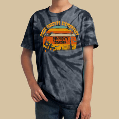 Youth Tie-Dye T-Shirt - Fall Holidays - Haunted House Thumbnail