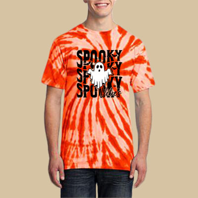 Adult Tie-Dye T-Shirt - Fall Holidays - Spooky Vibes Thumbnail