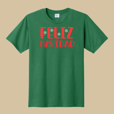 Adult T-Shirt - Winter Holidays - Feliz Navidad - Red Thumbnail