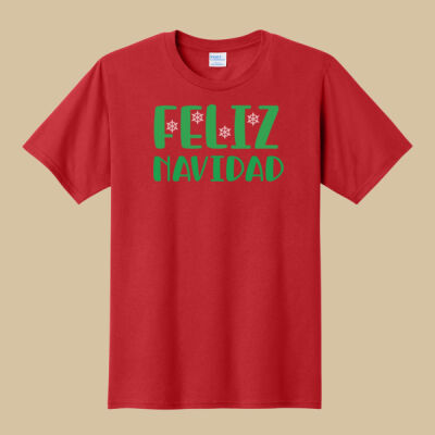 Adult T-Shirt - Winter Holidays - Feliz Navidad - Green Thumbnail