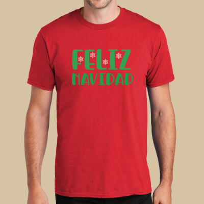 Adult T-Shirt - Winter Holidays - Feliz Navidad - Green Thumbnail