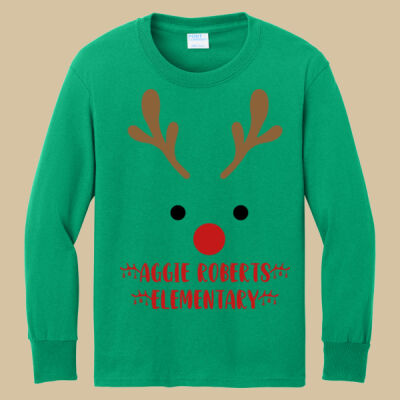 Youth Long Sleeve Shirt - Winter Holidays - Reindeer Thumbnail