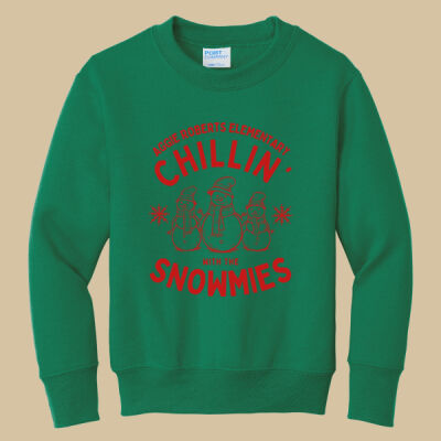Youth Crewneck - Winter Holidays - Chillin' - Red Thumbnail