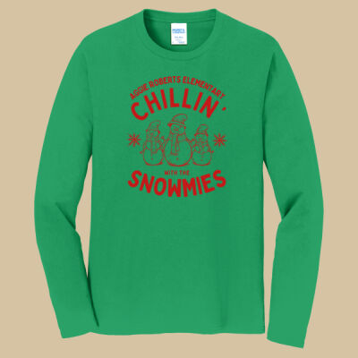 Adult Long Sleeve Shirt - Winter Holidays - Chillin' - Red Thumbnail