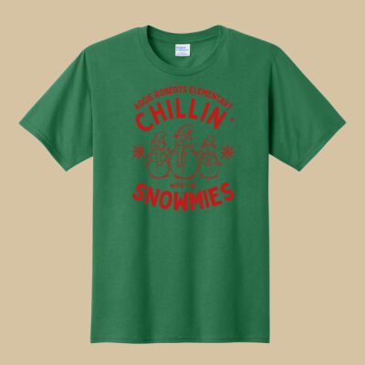 Adult T-Shirt - Winter Holidays - Chillin' - Red Thumbnail