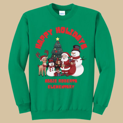 Adult Crewneck - Winter Holidays - Happy Holidays - Red Thumbnail