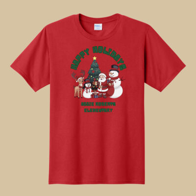 Adult T-Shirt - Winter Holidays - Happy Holidays - Green Thumbnail
