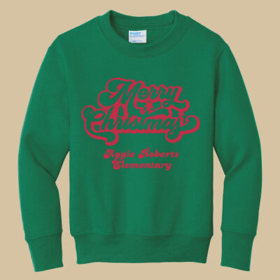 Youth Crewneck - Winter Holidays - Merry Christmas - Red Thumbnail