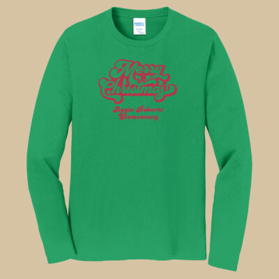 Adult Long Sleeve Shirt - Winter Holidays - Merry Christmas - Red Thumbnail