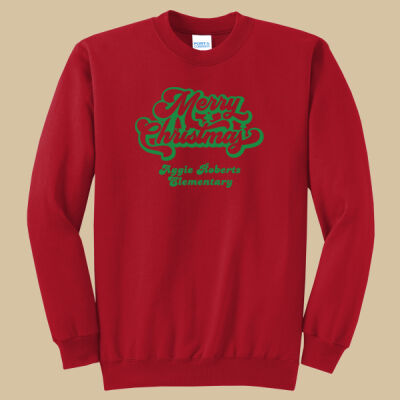 Adult Crewneck - Winter Holidays - Merry Christmas - Green Thumbnail