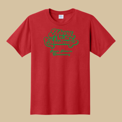 Adult T-Shirt - Winter Holidays - Merry Christmas - Green Thumbnail