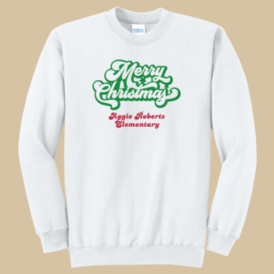 Adult Crewneck - Winter Holidays - Merry Christmas - Green & Red Thumbnail