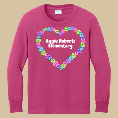 Youth Long Sleeve Shirt - Spring Holidays - Candy Hearts Thumbnail