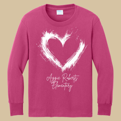Youth Long Sleeve Shirt - Spring Holidays - Valentine's Heart Thumbnail