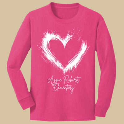 Youth Long Sleeve Shirt - Spring Holidays - Valentine's Heart Thumbnail